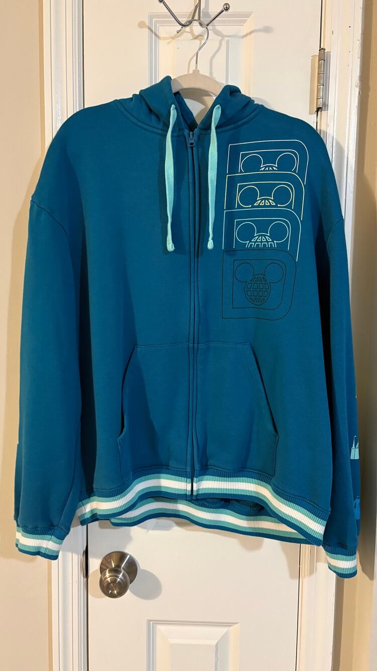 Walt Disney World Unisex Men's Women's Zippered Hoodie Jacket Size Large
